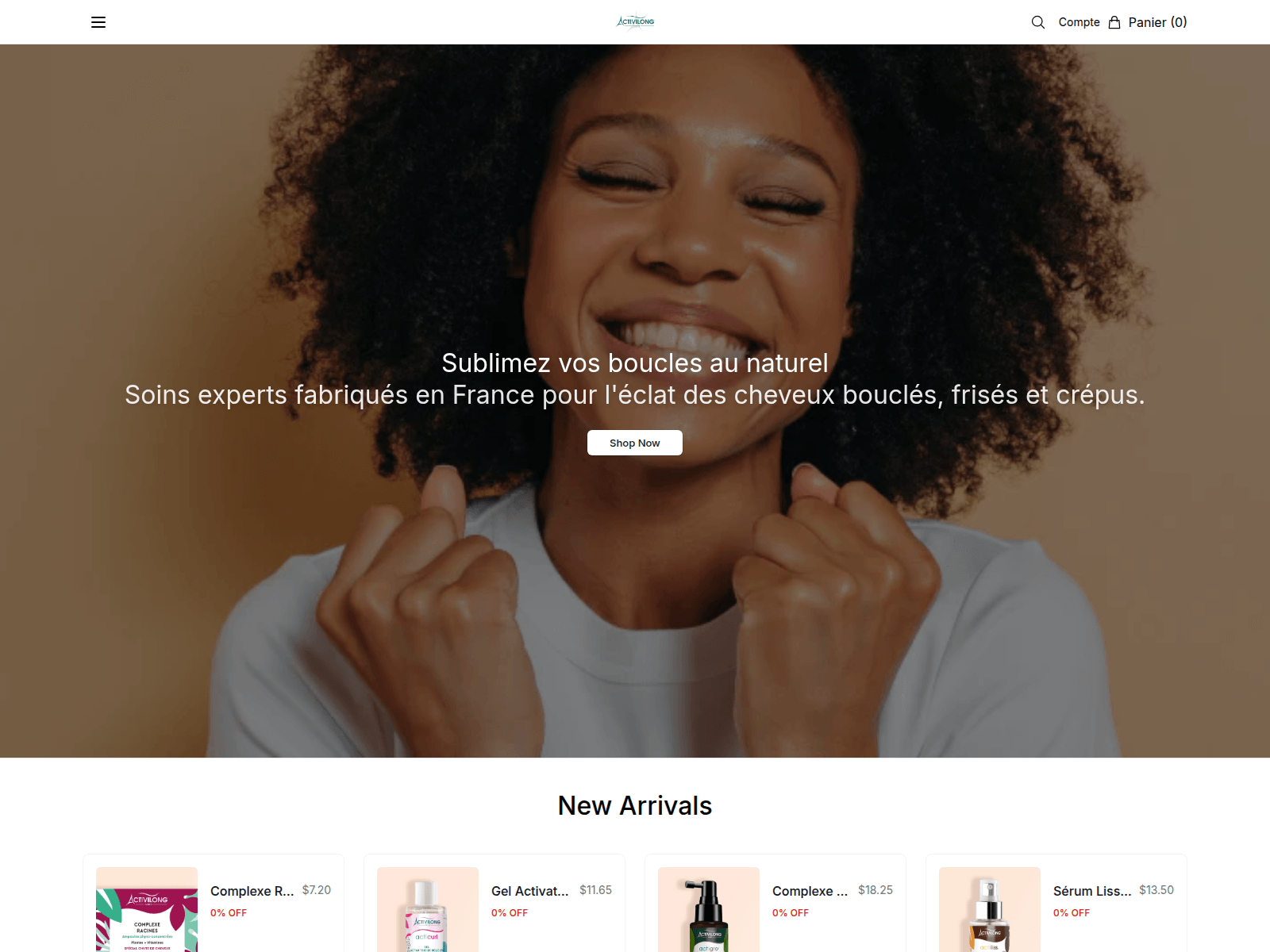 Screenshot of activilongshop.shop