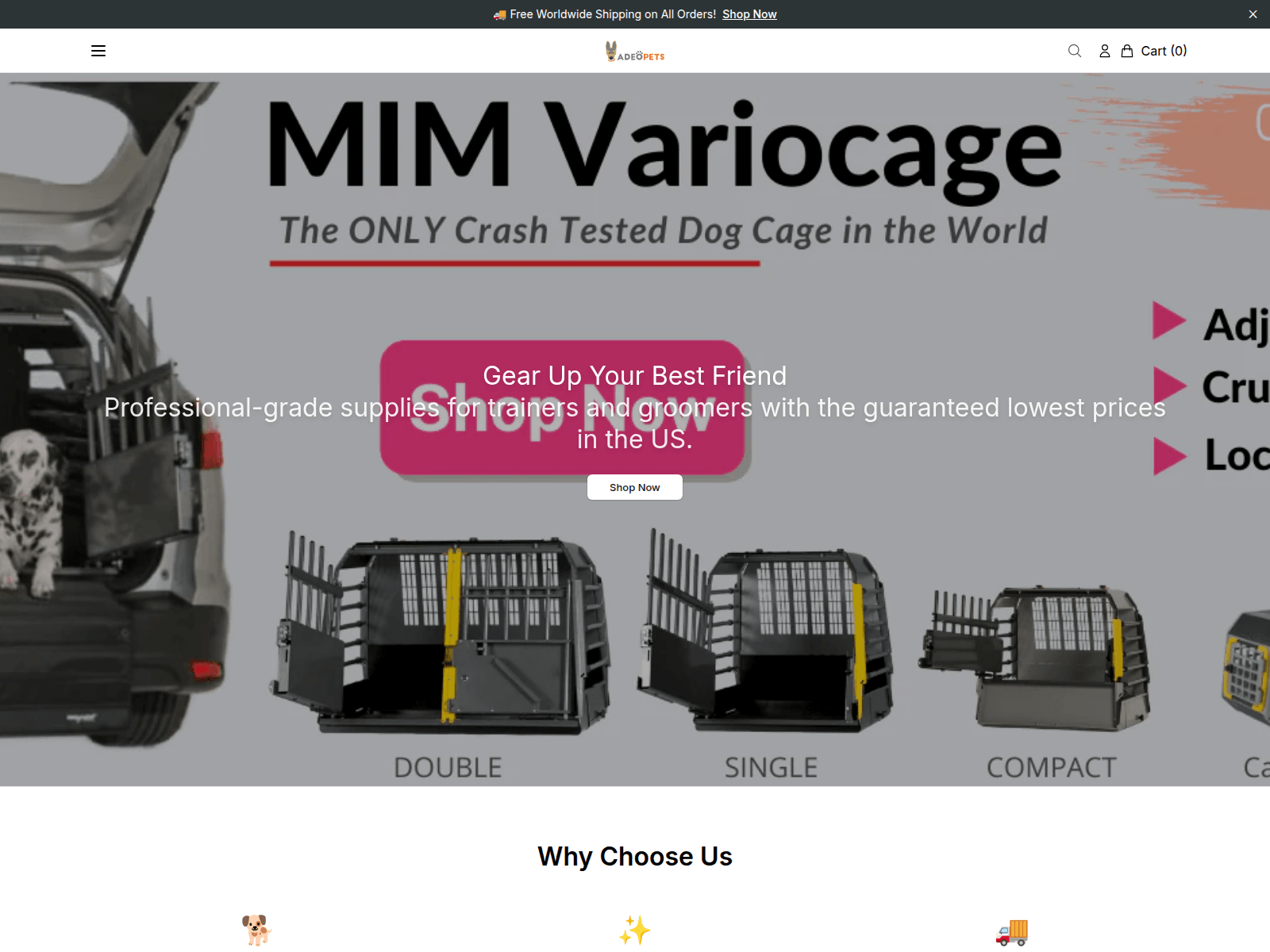 Screenshot of adeopetsdirect.shop