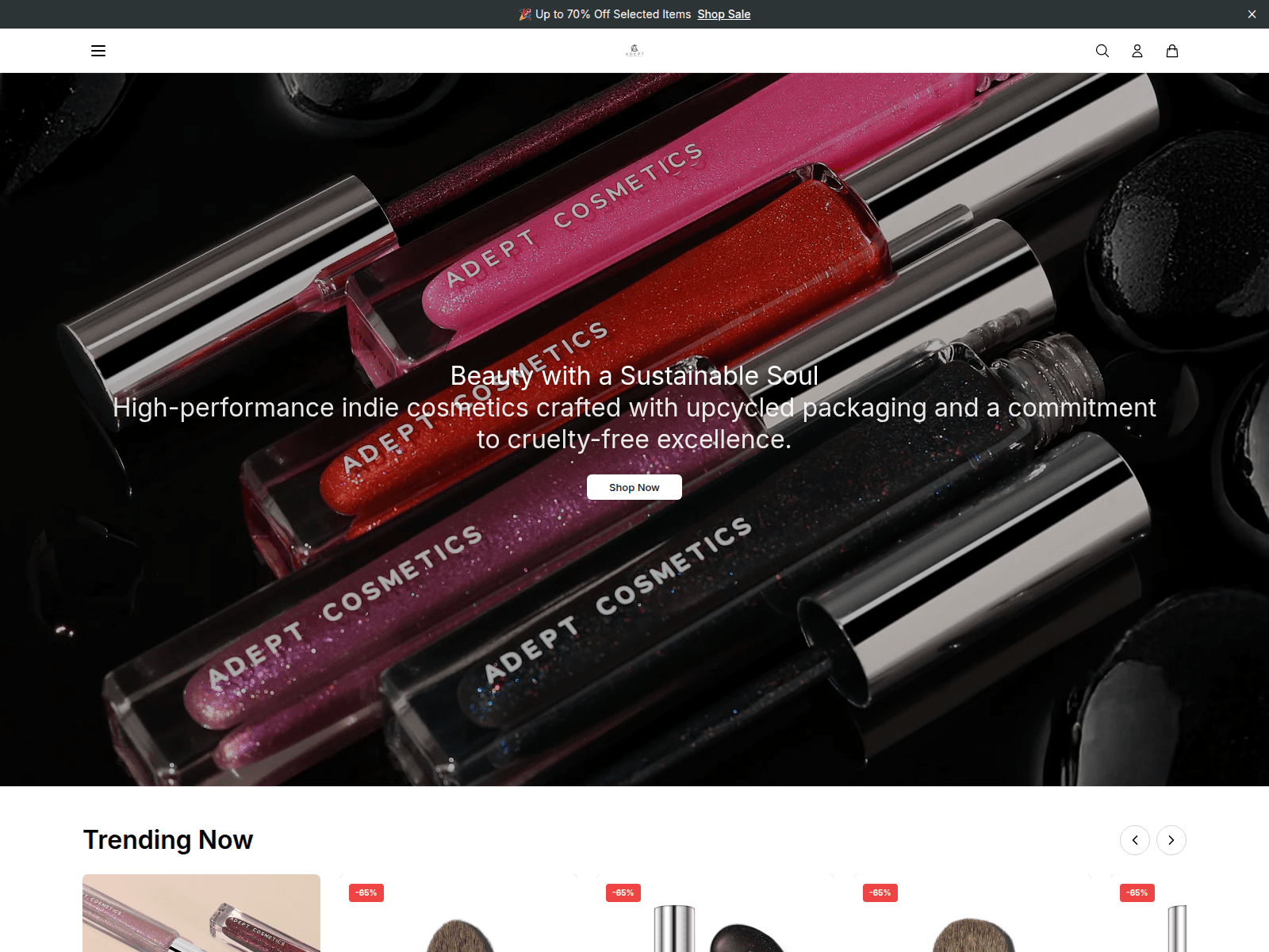 Screenshot of adeptcosmeticsbeauty.shop