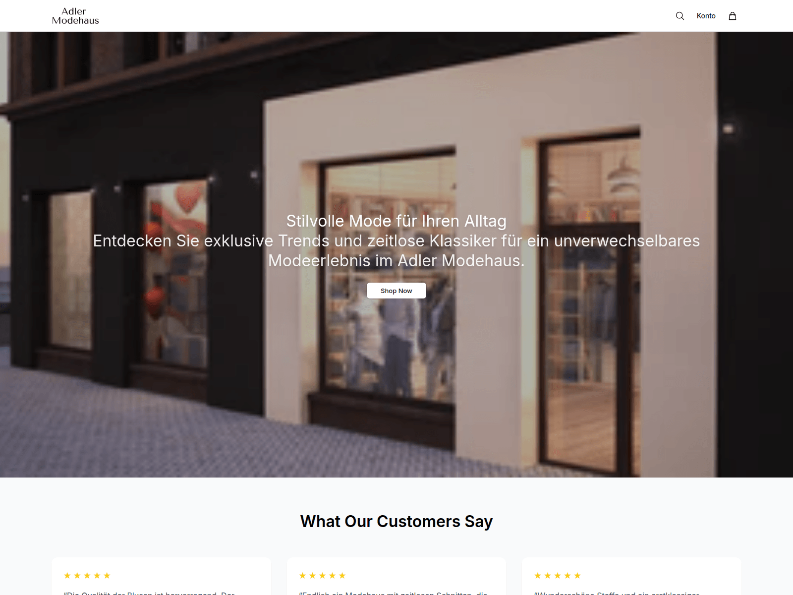 Screenshot of adlermodehausfashion.shop