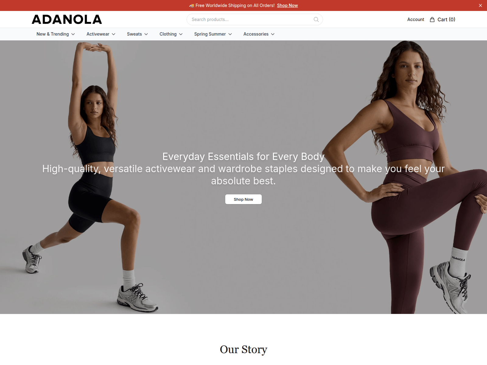 Screenshot of adastride.shop