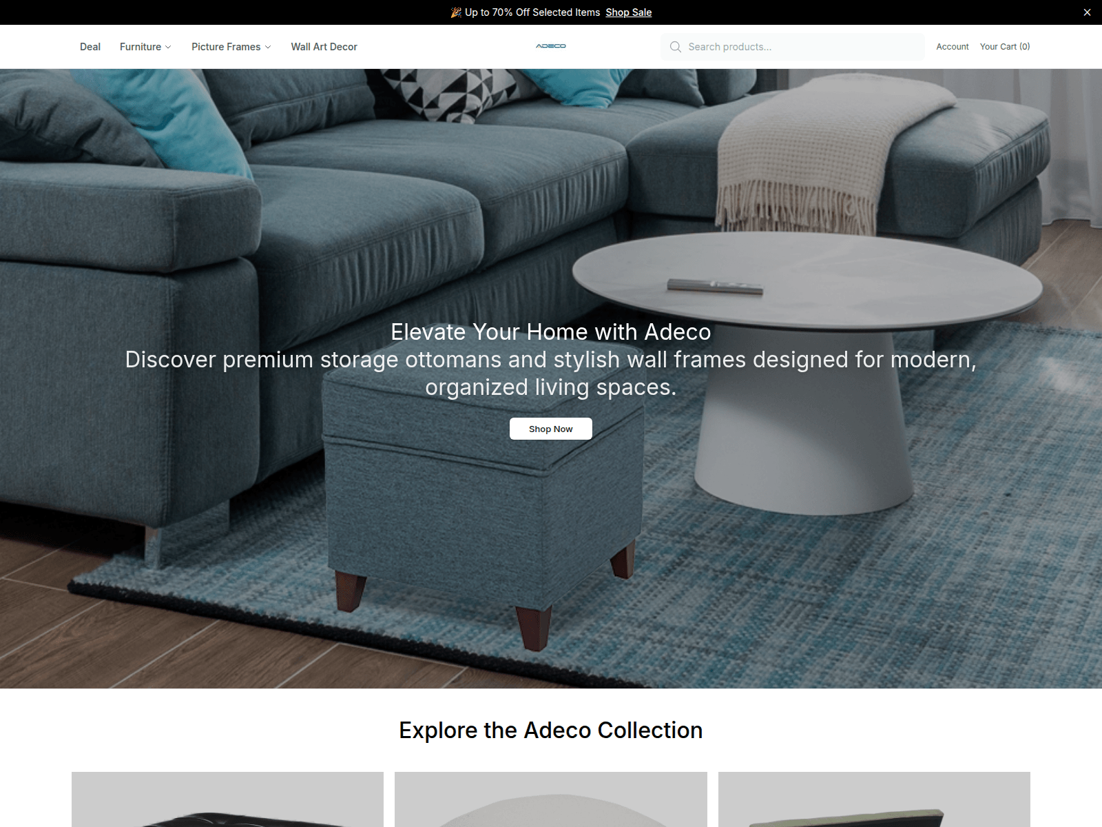 Screenshot of adecostore.shop