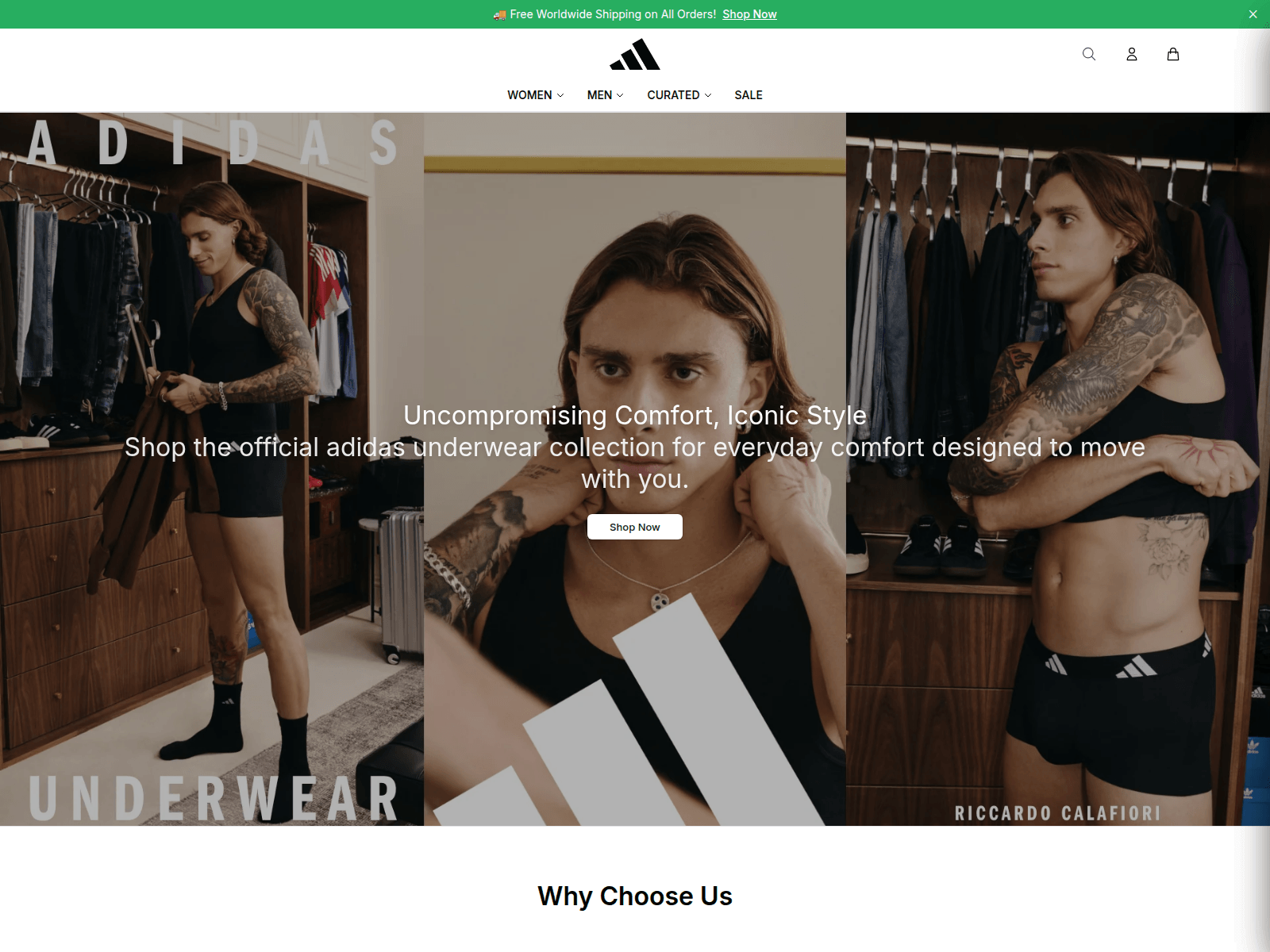 Screenshot of adidasunderwearstudio.shop