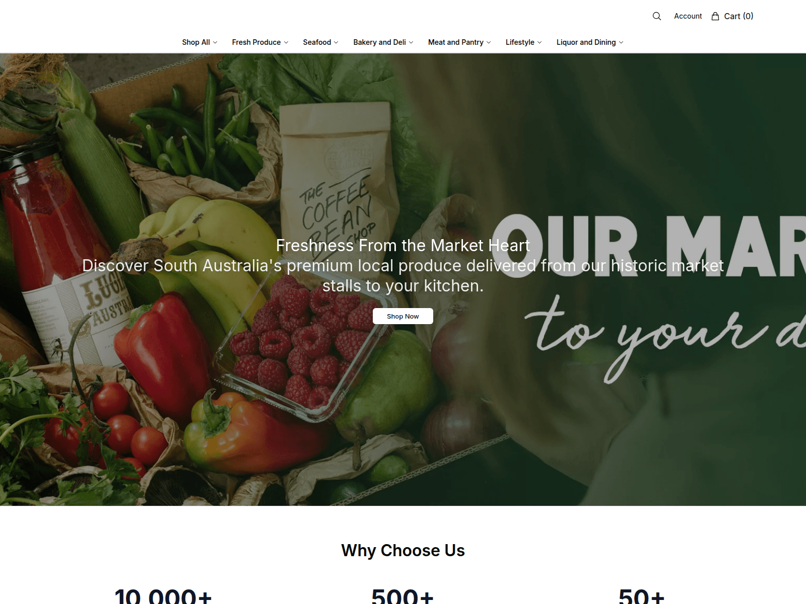 Screenshot of adelaidecentralmarketstore.shop