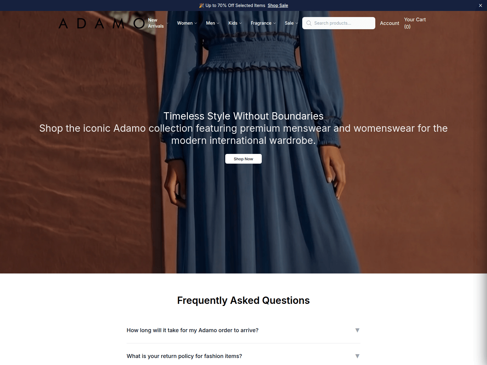 Скриншот сайта adamoedit.shop