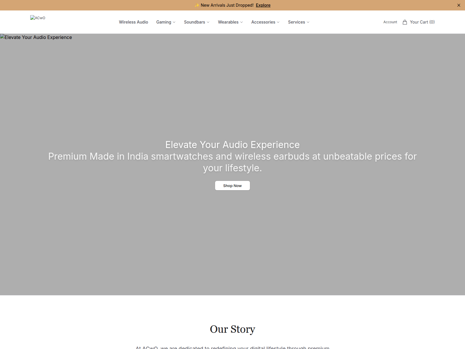 Screenshot of acwoonline.shop