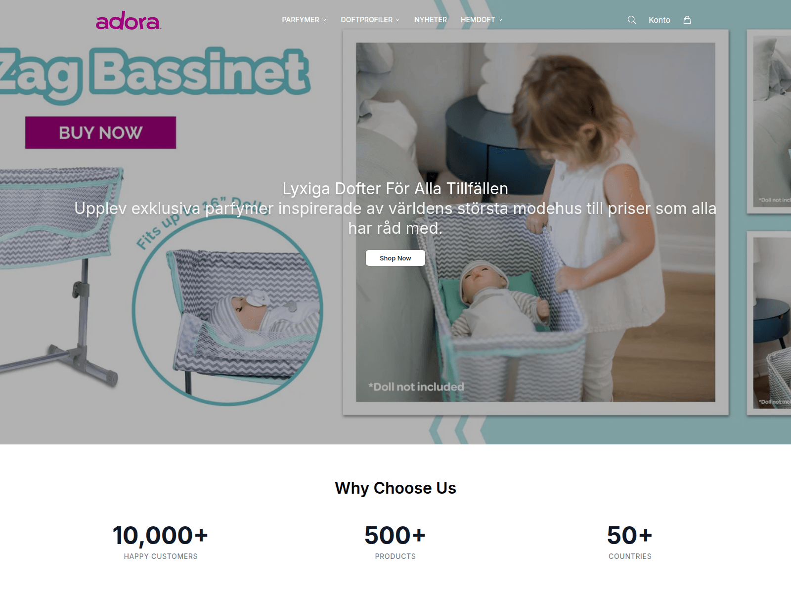 Screenshot of adorashop.shop
