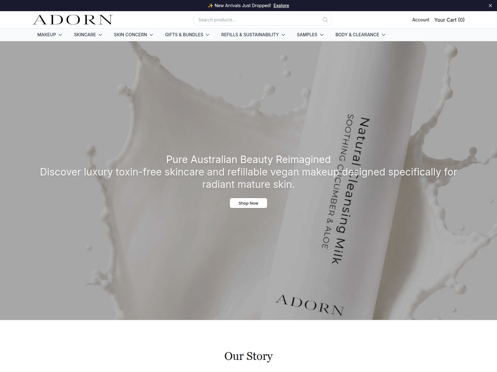 Screenshot of adorncosmeticsstudio.shop