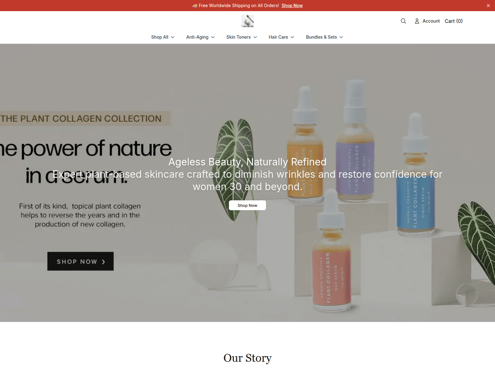 Screenshot of adoniaorganicsbeauty.shop