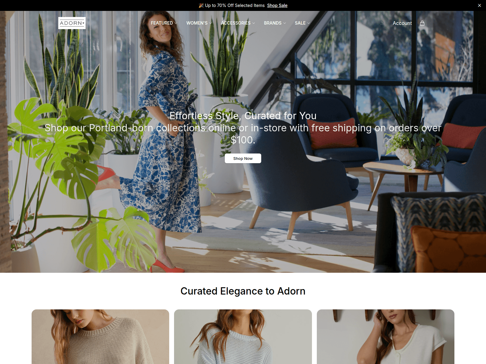 Screenshot of adornfashion.shop