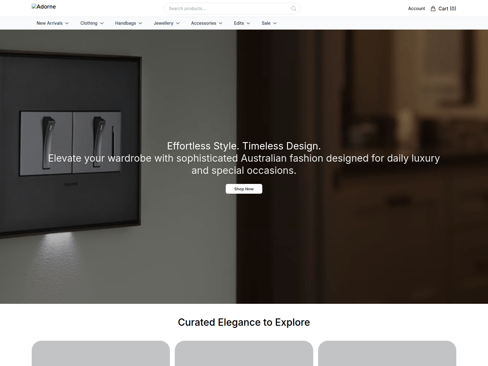 Screenshot of adorne.shop