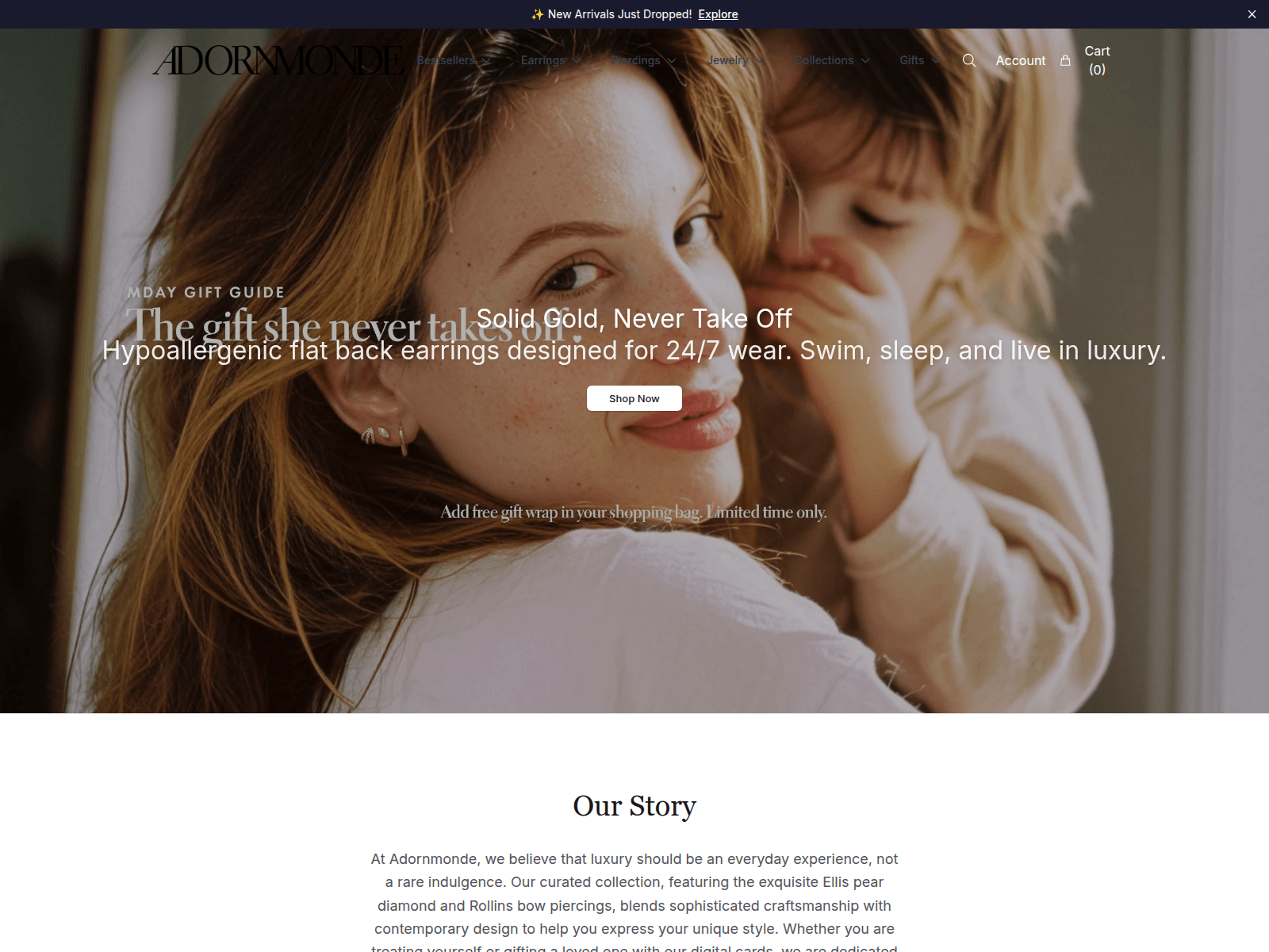 Screenshot of adornmondestore.shop