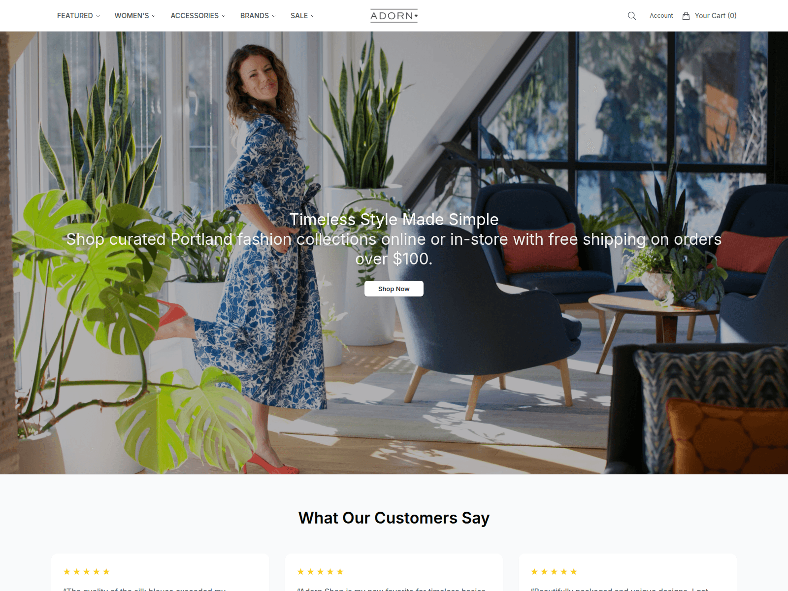 Screenshot of adornstudio.shop