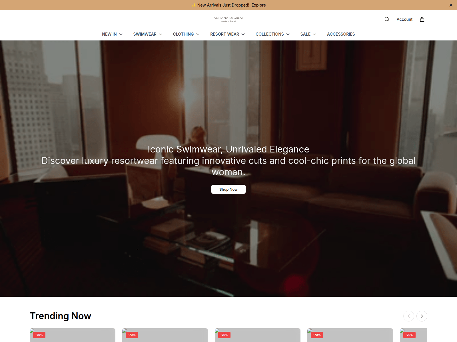 Screenshot of adrianadegreashq.shop