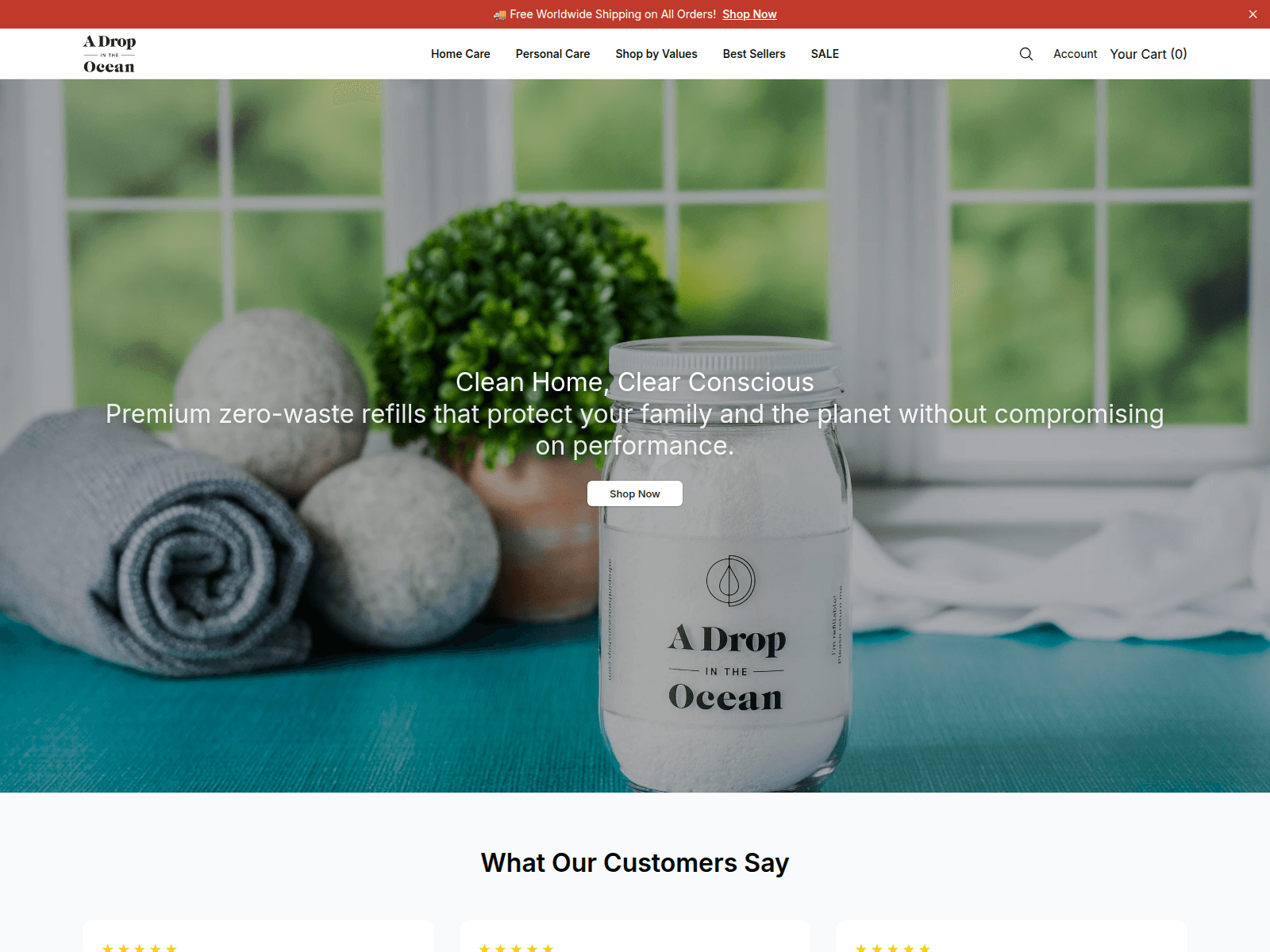 Screenshot of adropintheoceanonline.shop