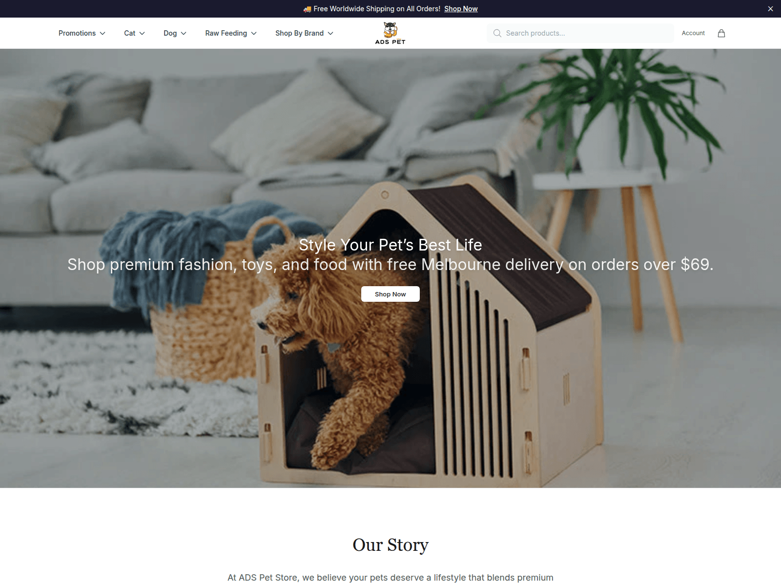Screenshot of adspetco.shop