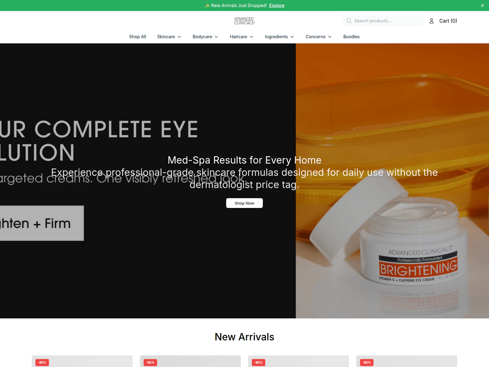 Captura de pantalla de advancedclinicalsbeautycare.shop