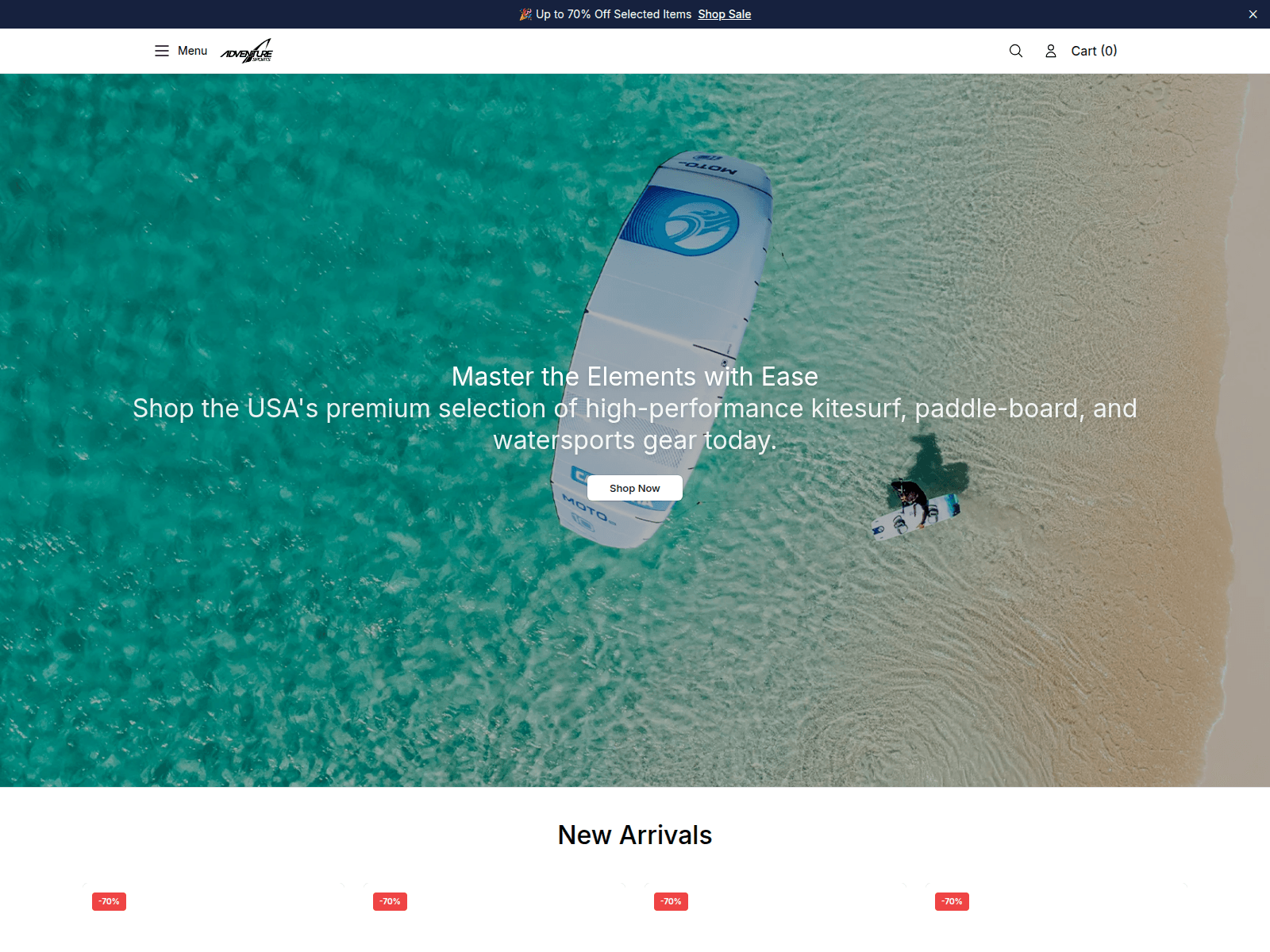 Screenshot of adventuregearco.shop