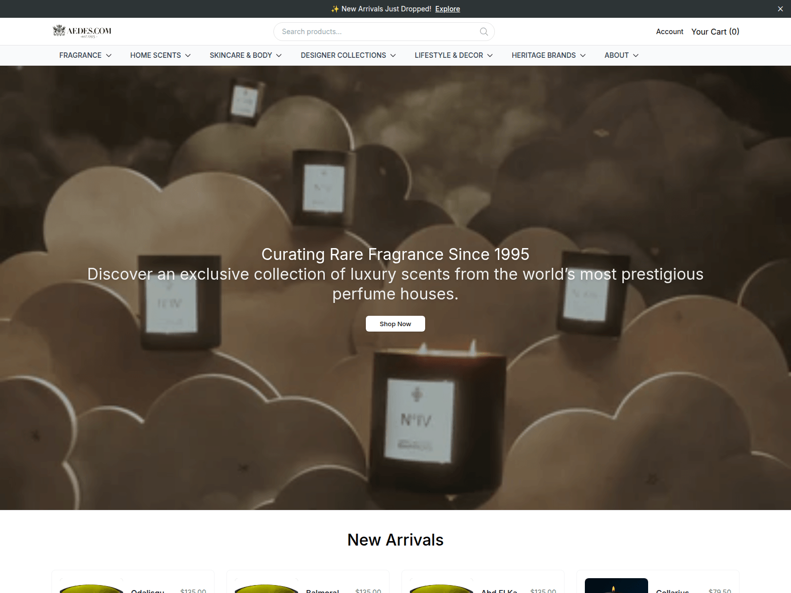 Screenshot of aedesperfumeryselect.shop