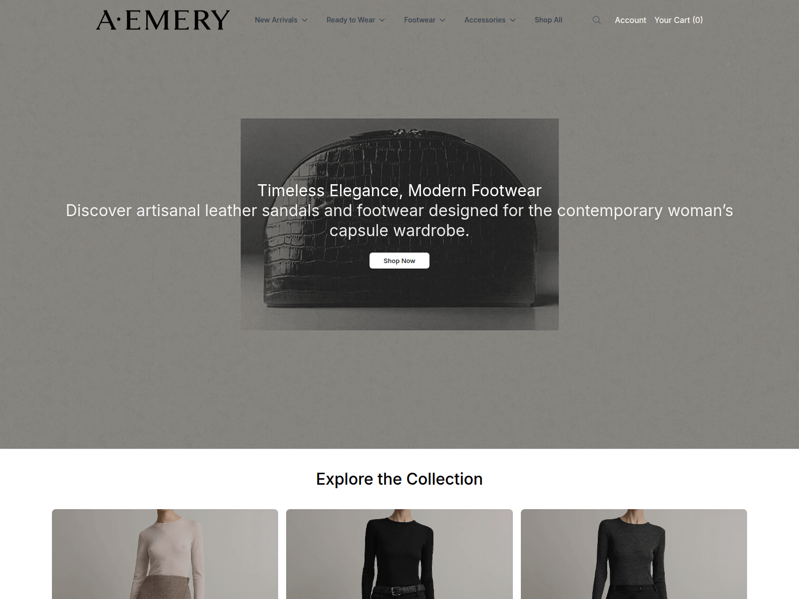 Screenshot of aemeryfashion.shop