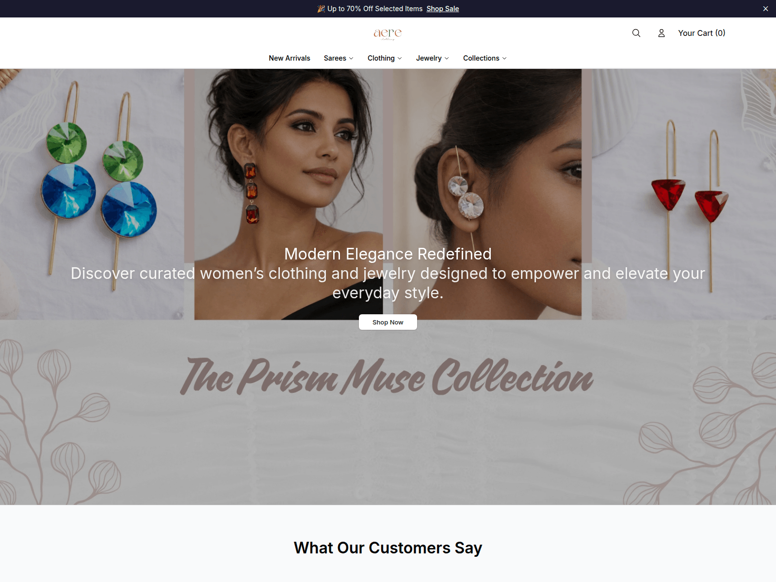 Screenshot of aereclothingboutique.shop
