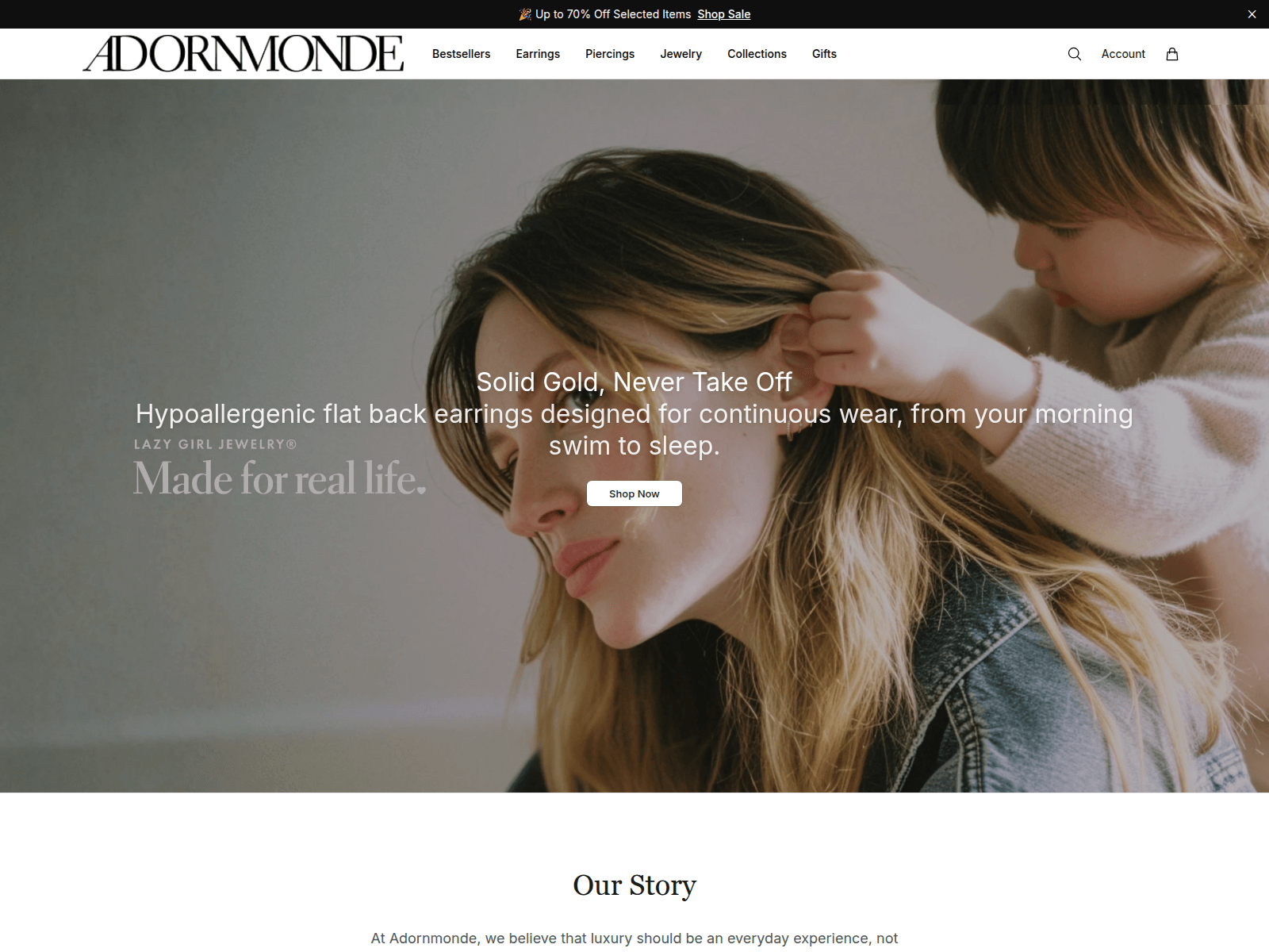 Screenshot of adornmonde.shop