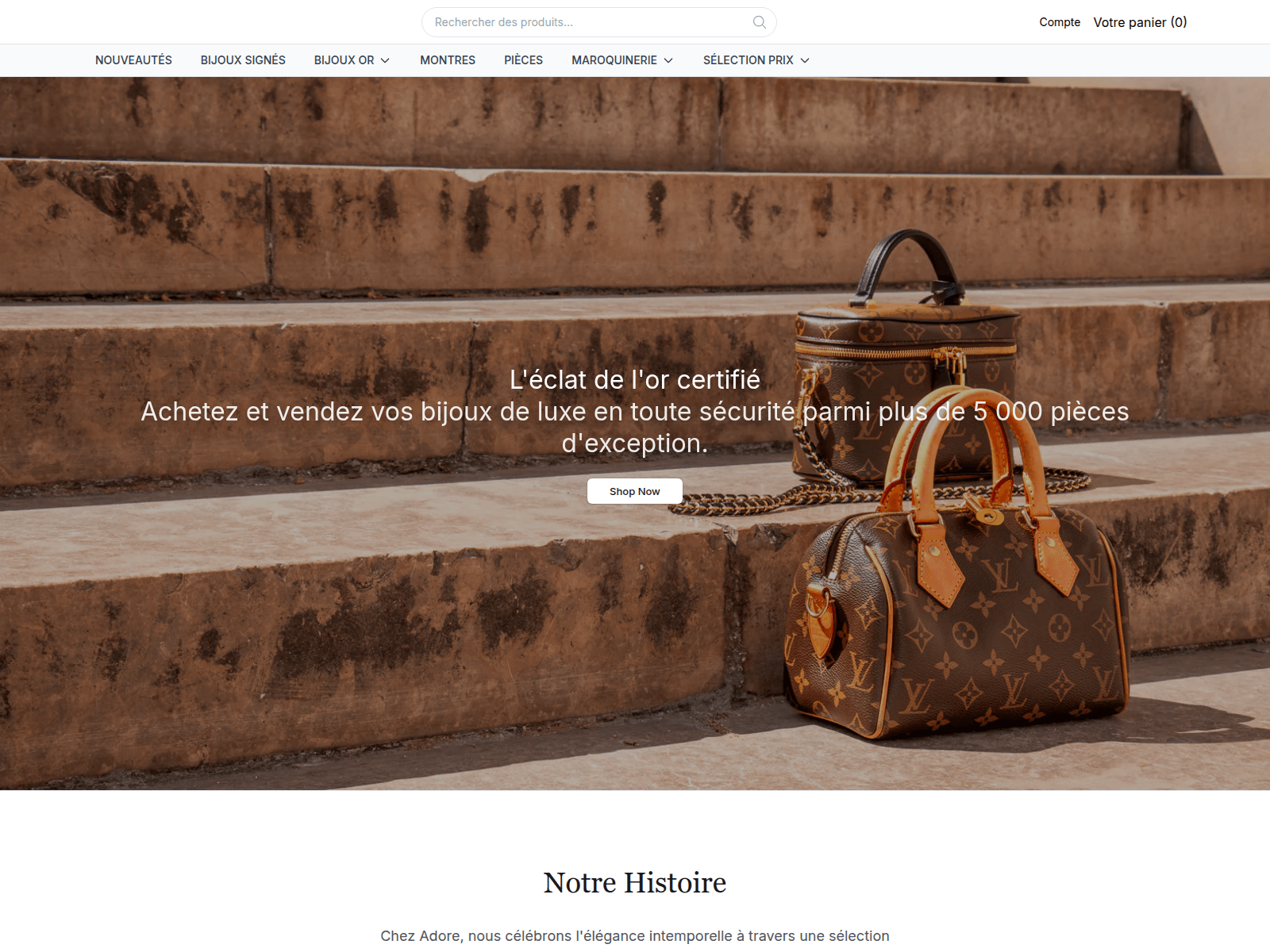 Screenshot of adoreboutique.shop