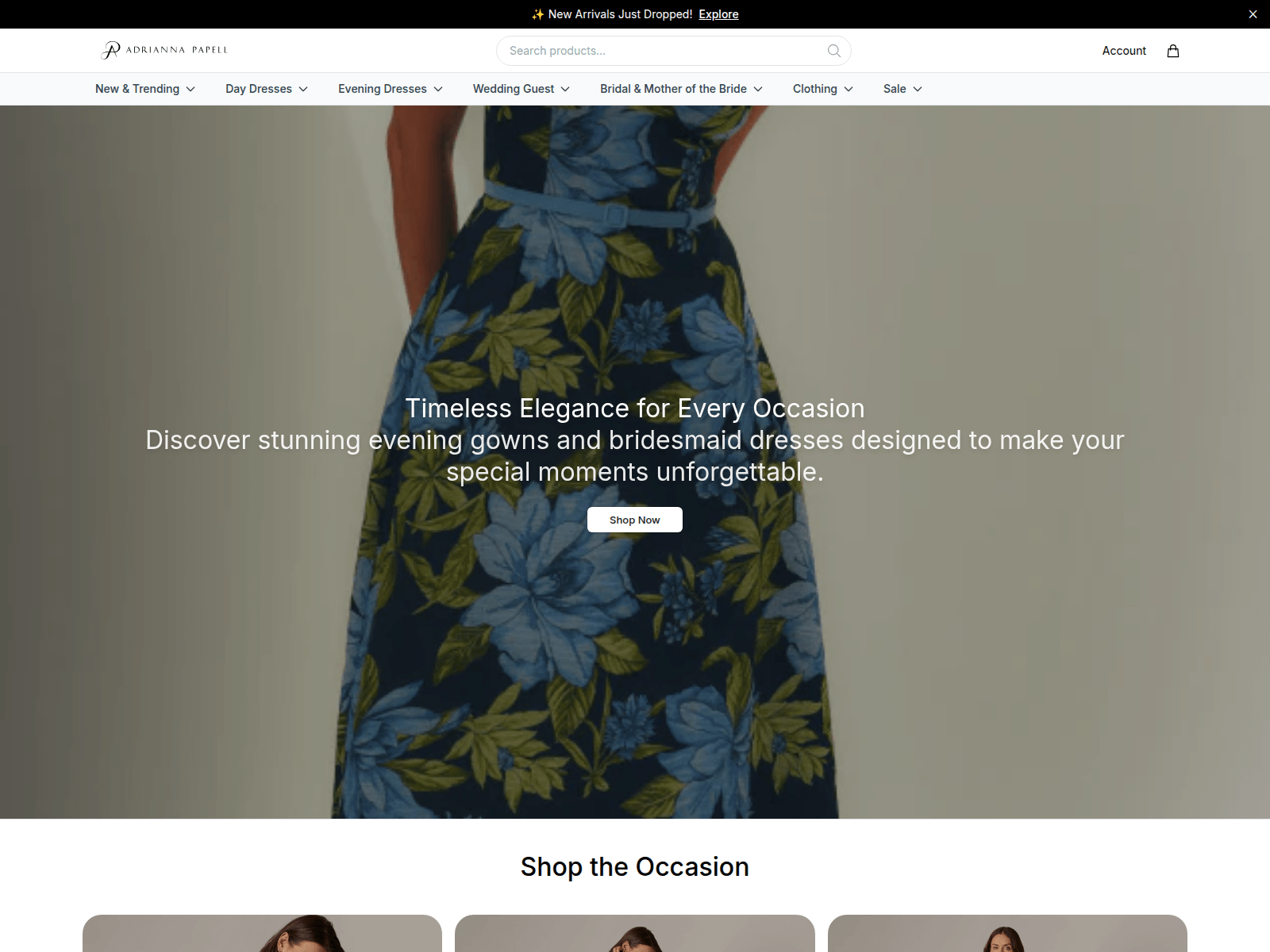 Screenshot of adriannapapellapparel.shop