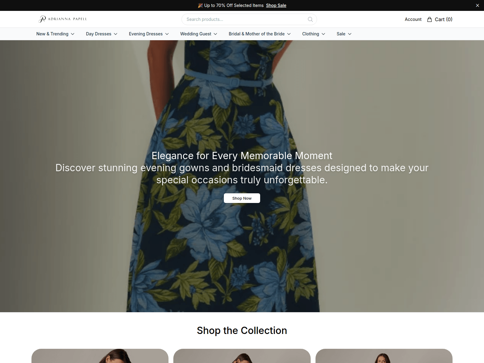 Screenshot of adriannapapellfashion.shop