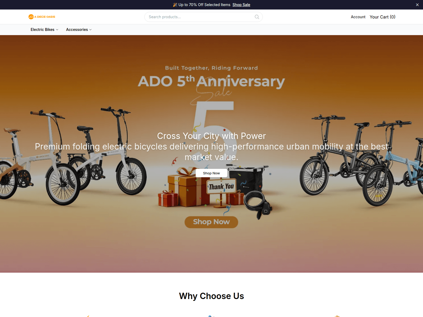 Screenshot of adoebike.shop