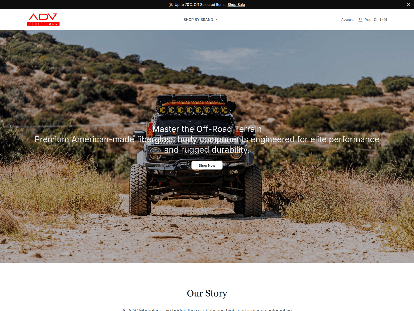 Screenshot of advfiberglassstore.shop