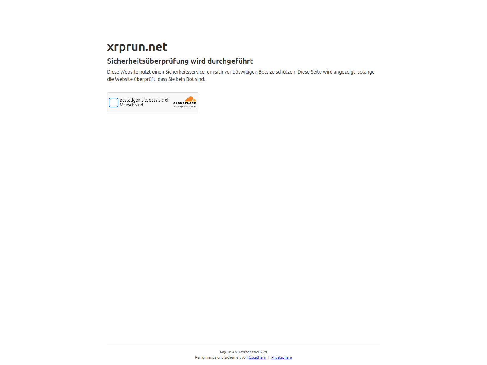 Screenshot of xrprun.net