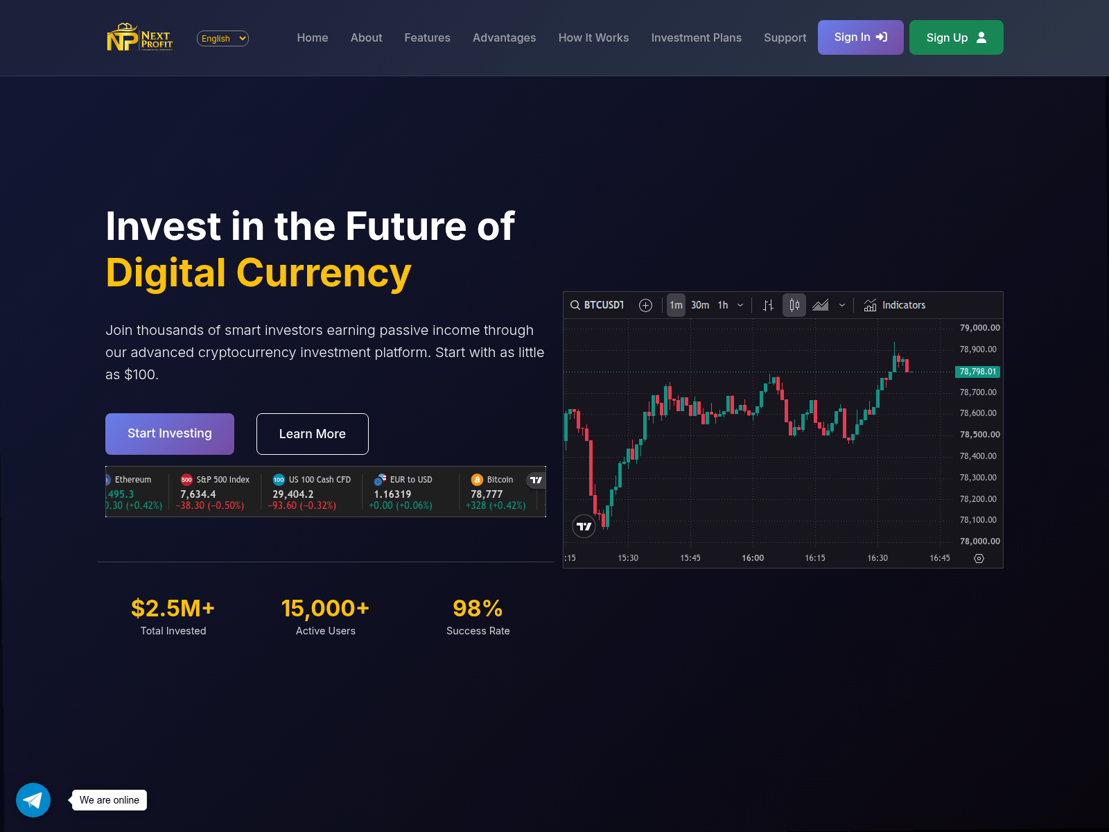 Screenshot di nextprofitapp.com