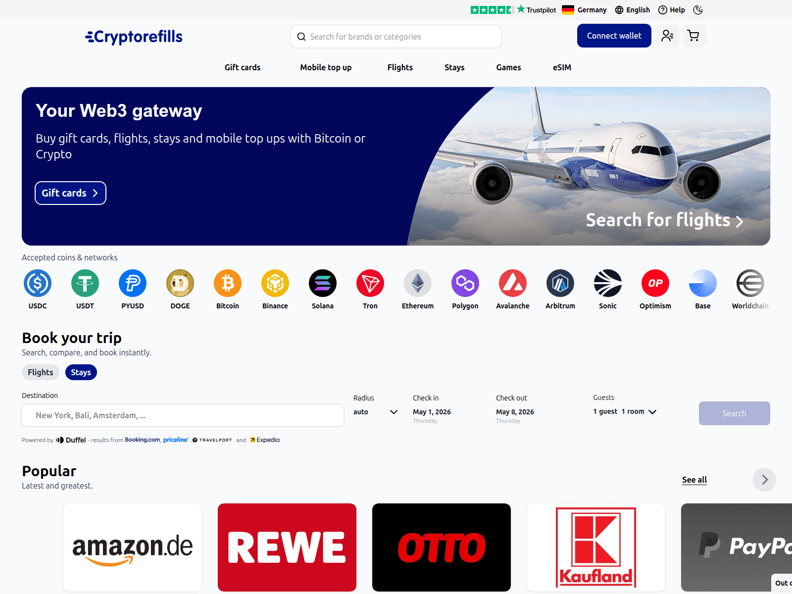 Знімок екрана cryptorefill.org