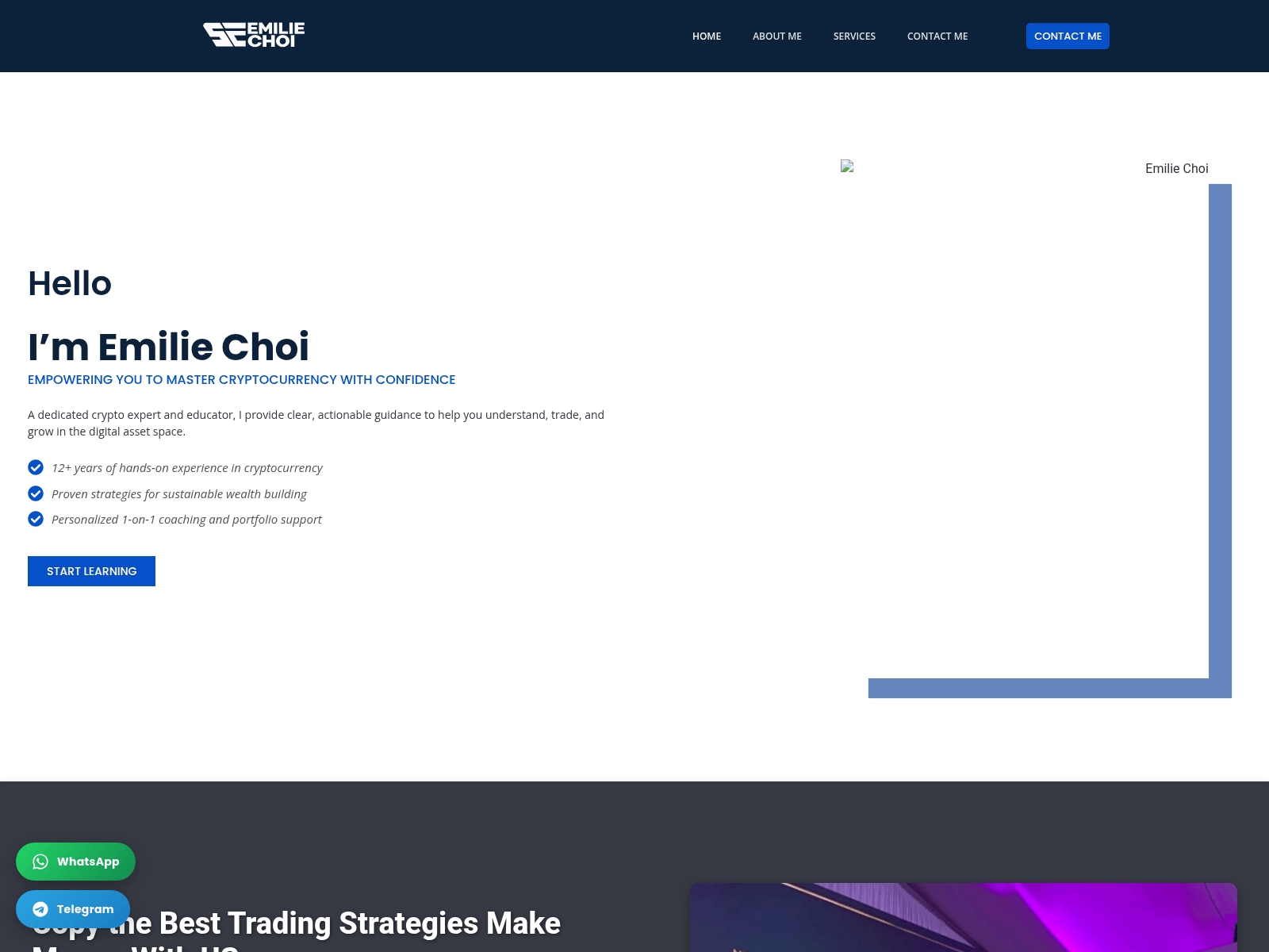 Screenshot of emiliechoi.com