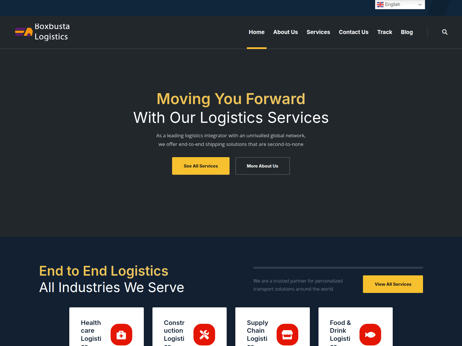 Screenshot of boxbustaslogistics.com