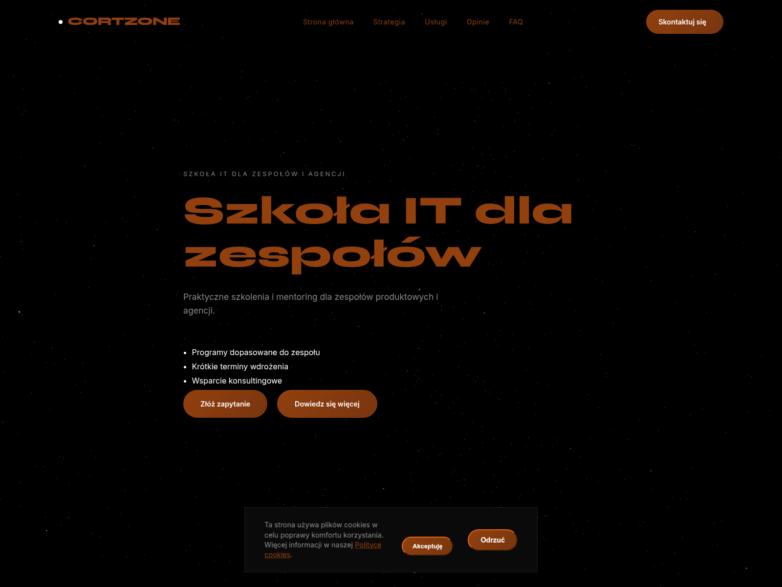 Screenshot of cortzone.org