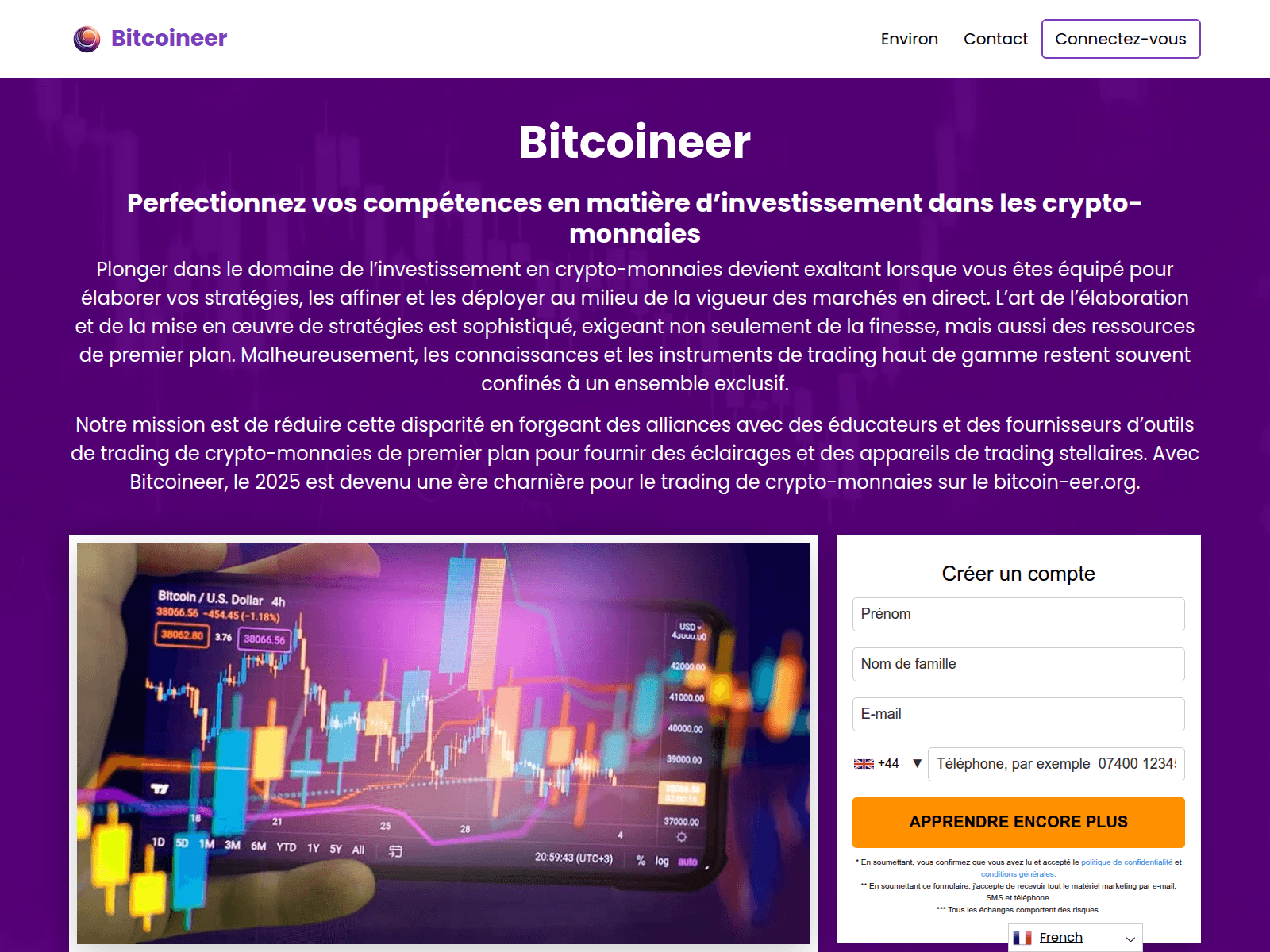Screenshot of bitcoin-eer.org