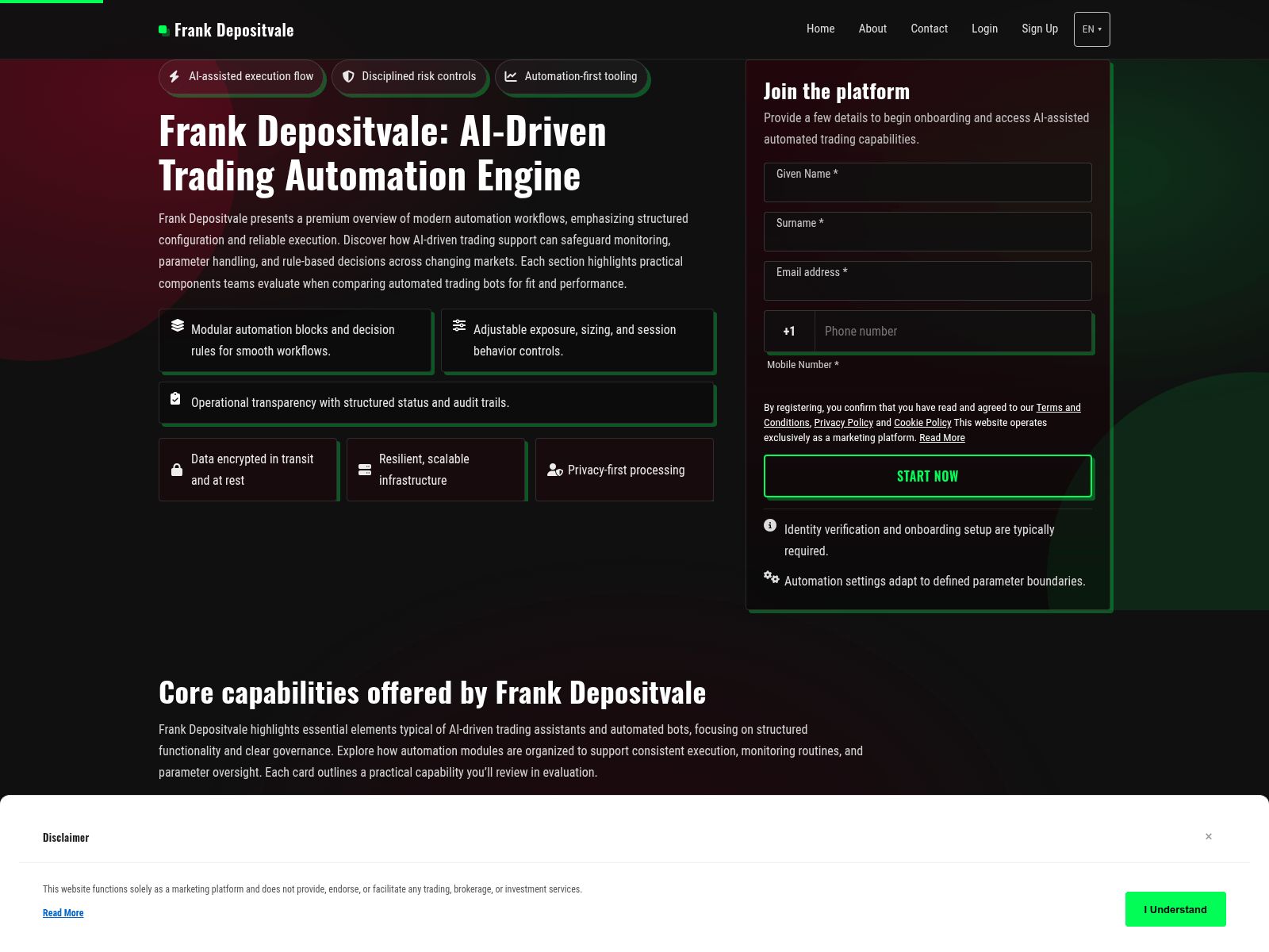 Screenshot of frankdepositvale.digital