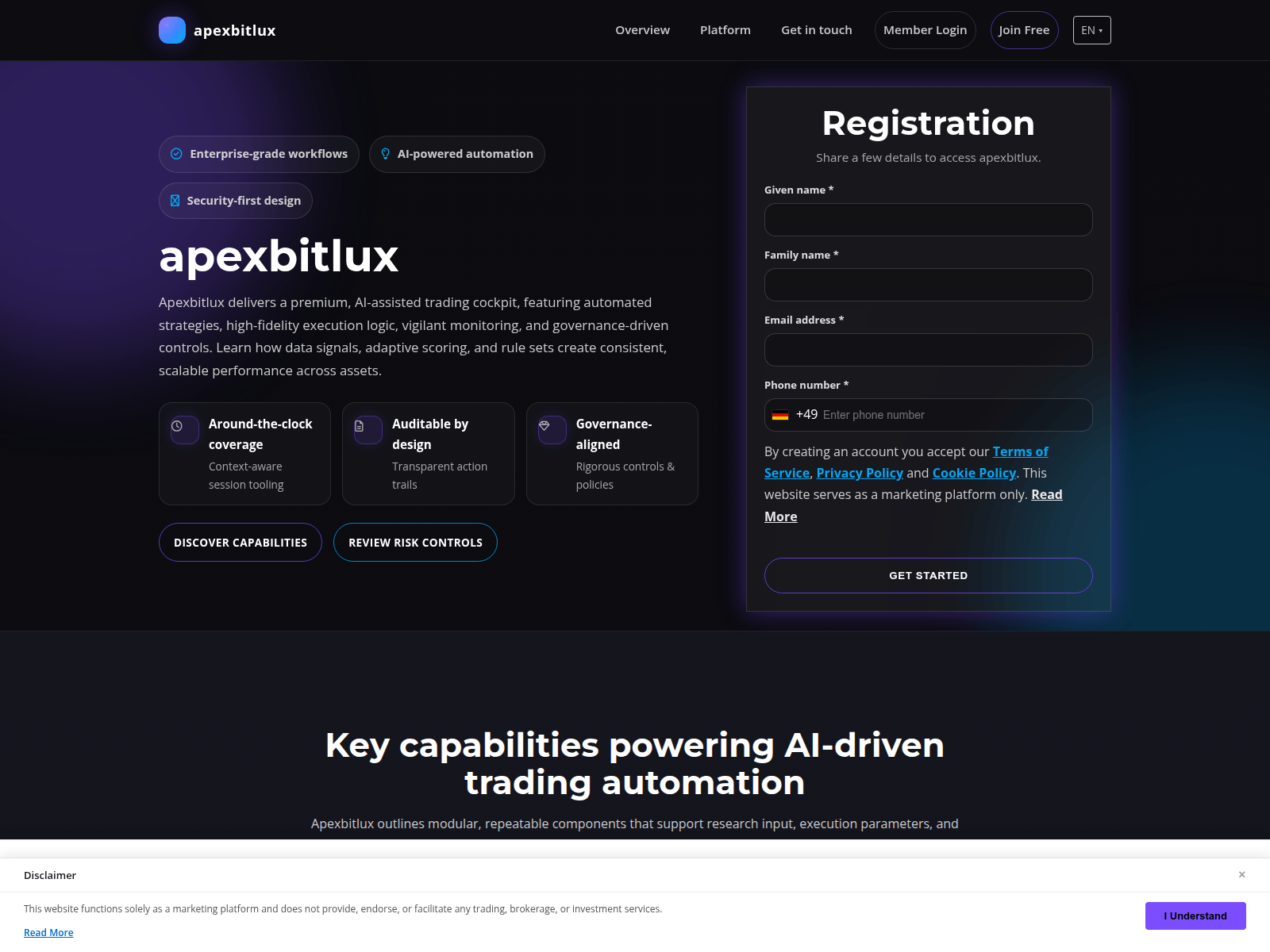 Screenshot of apexbitlux-system.com