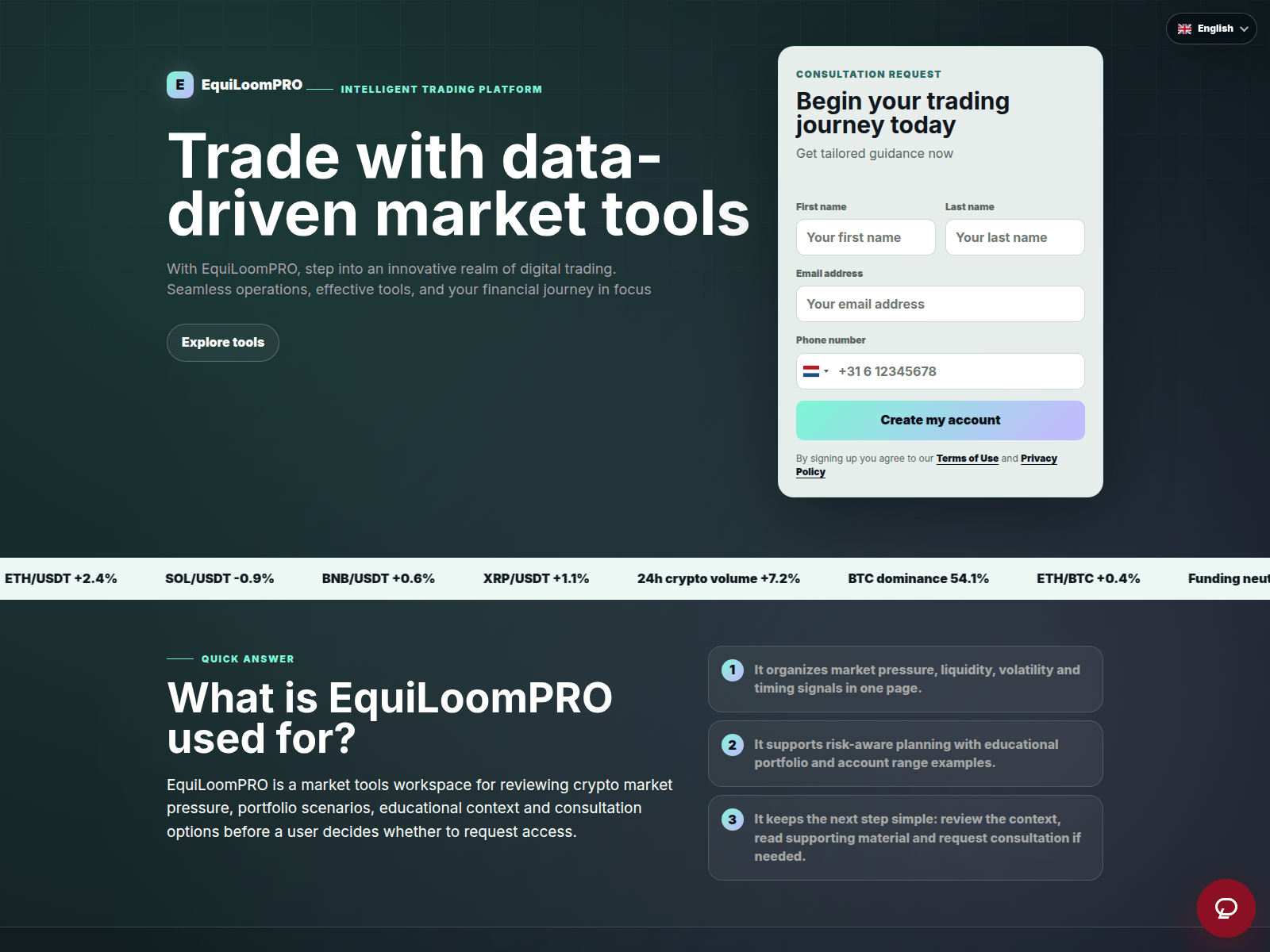 Screenshot of equiloompro.capital