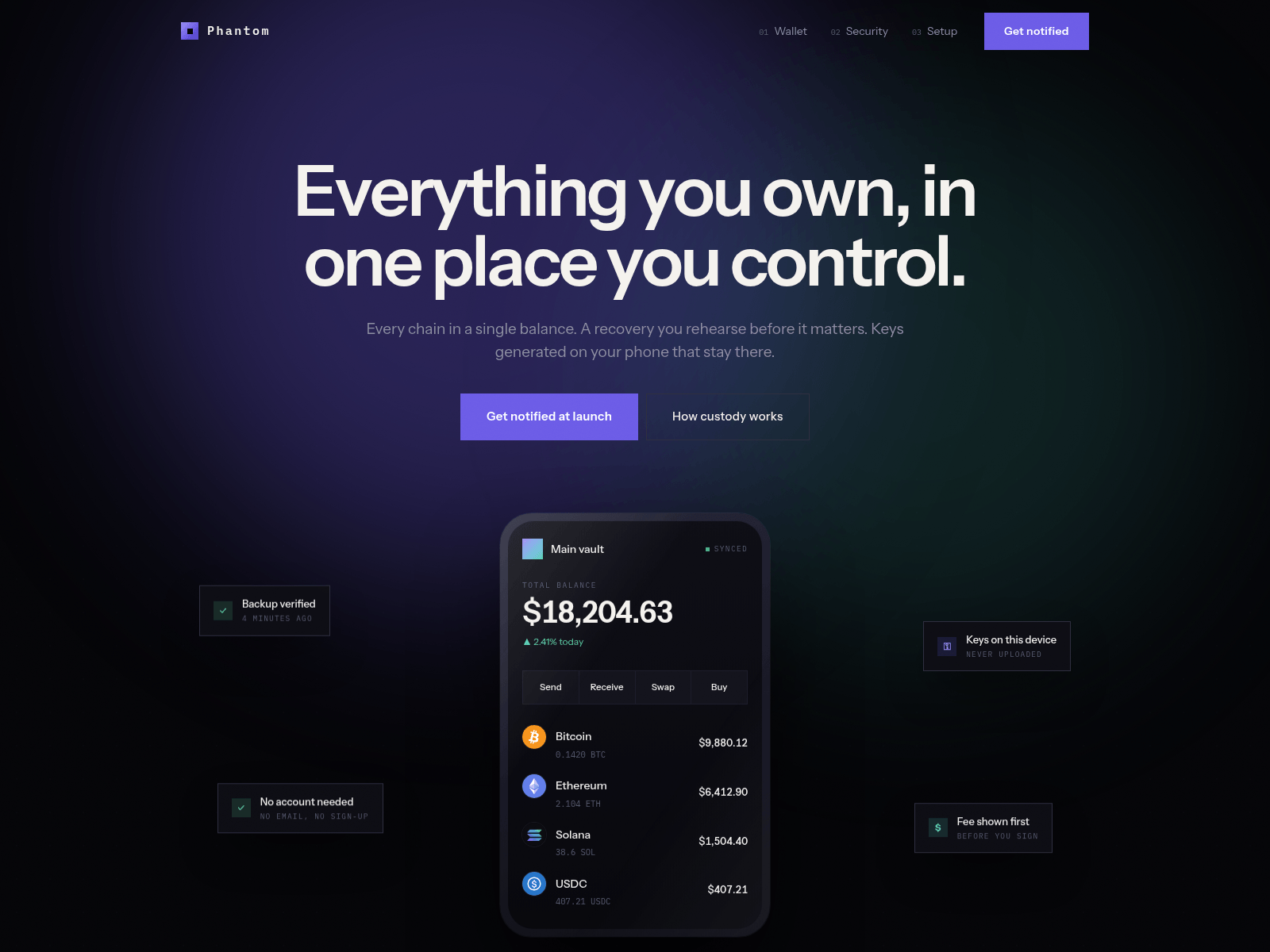 Screenshot of phantomapp.io