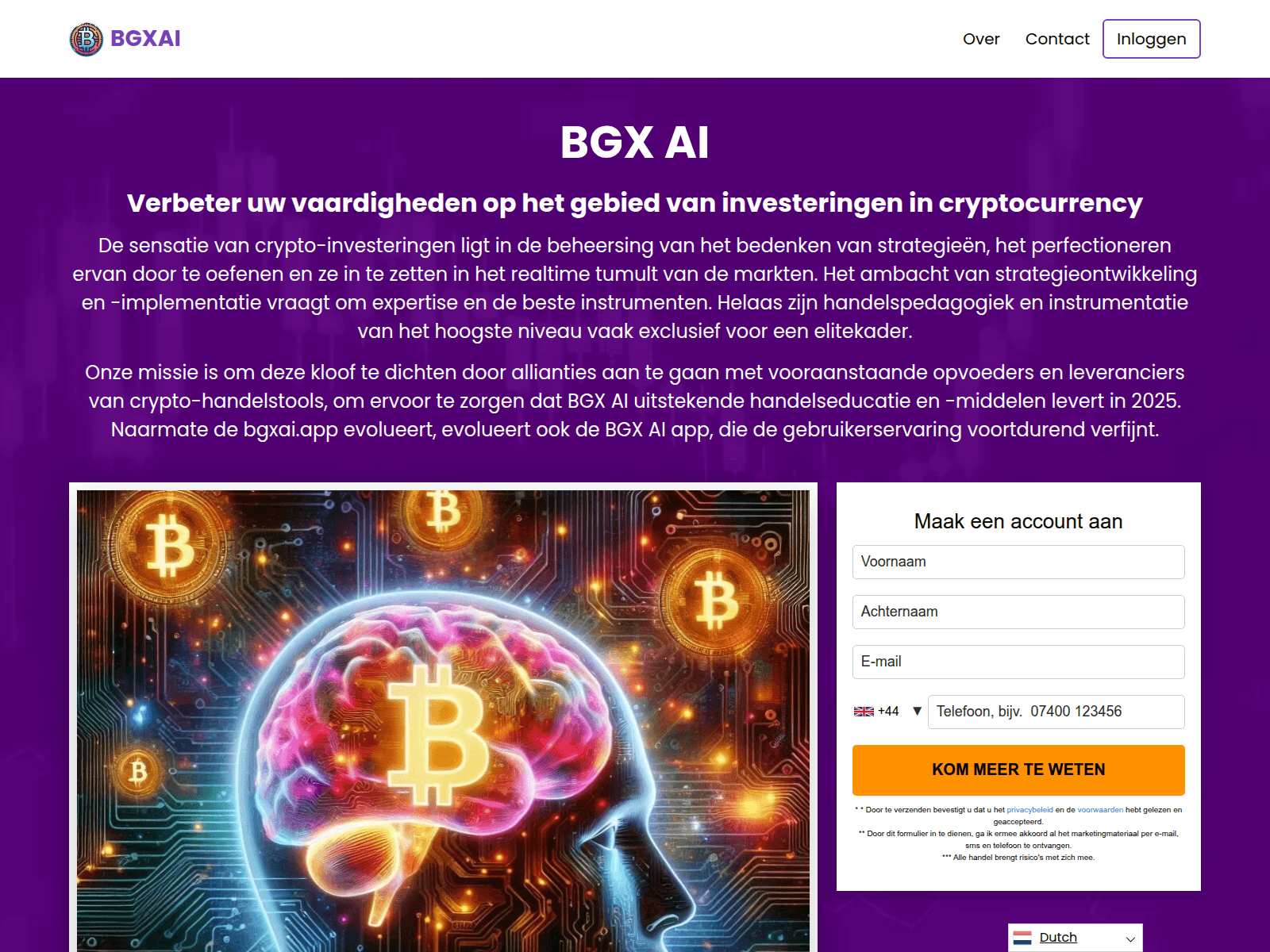 Screenshot of bgxai.app