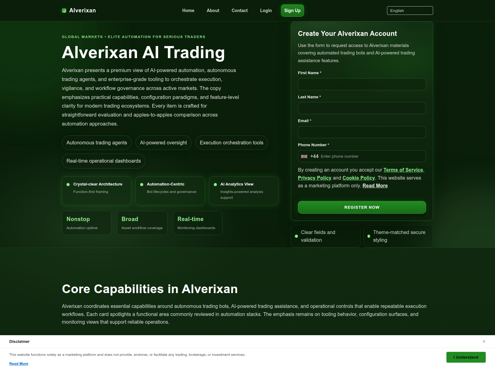 Screenshot of alverixanprosoftware.com