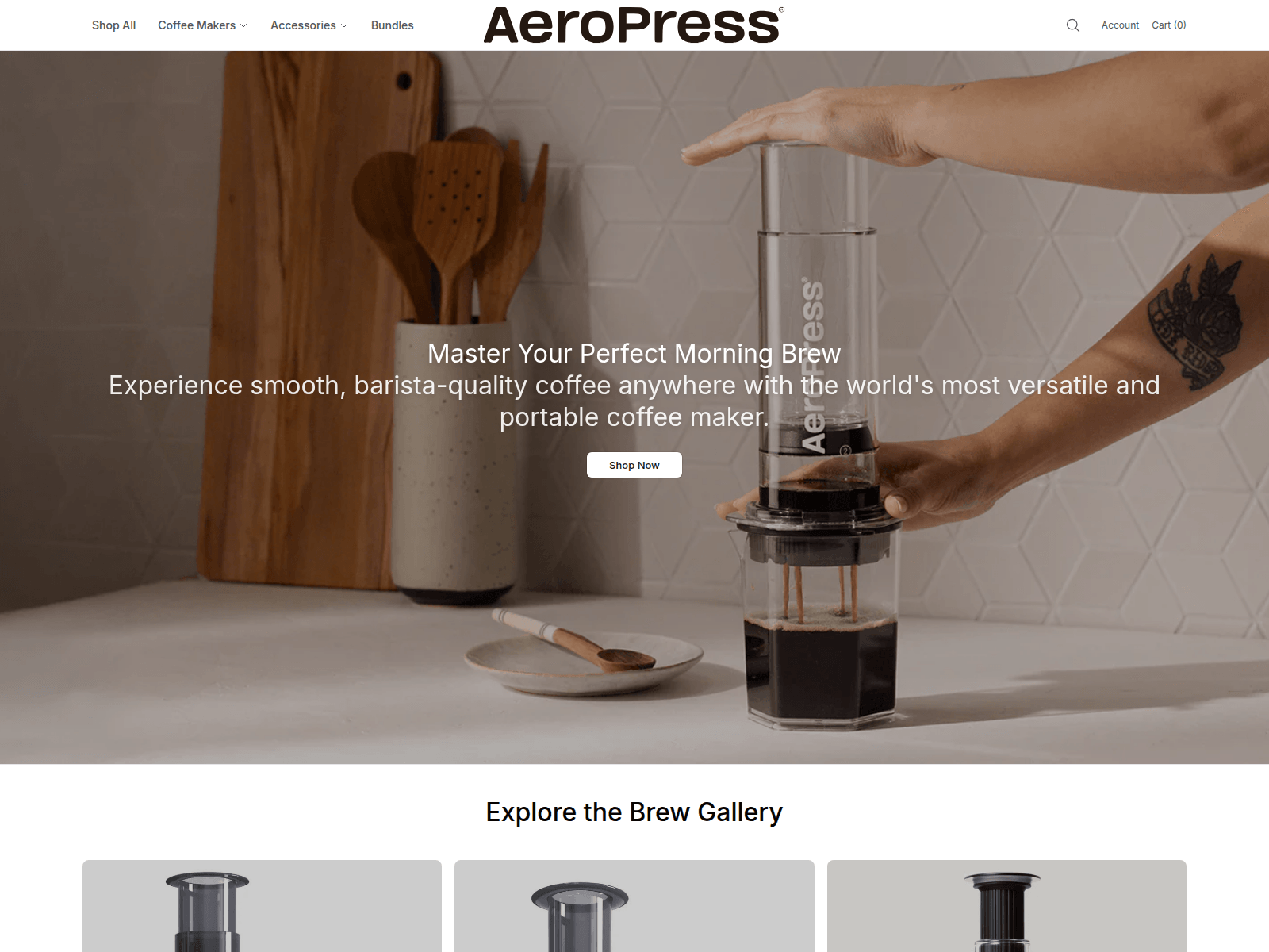 Screenshot of aeropresshub.shop