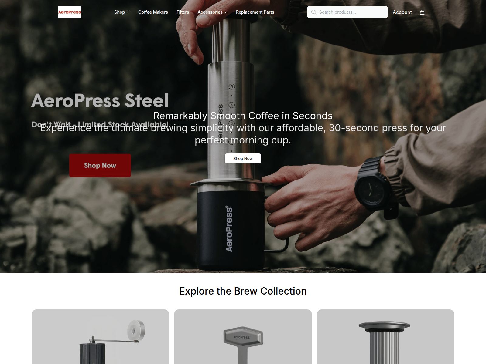 Screenshot of aeropressuk.shop