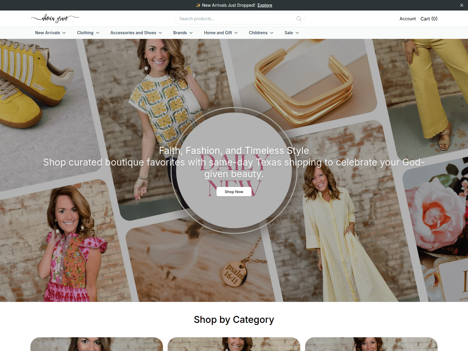 Screenshot of abeccagracestyle.shop