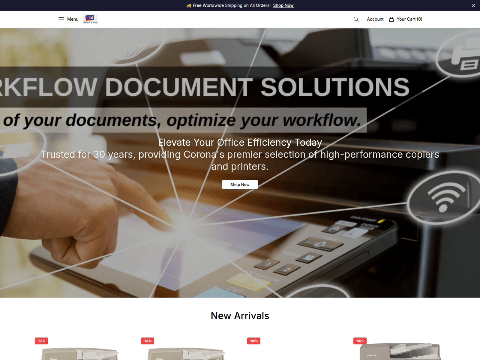 Screenshot of abdofficesolutionsdirect.shop