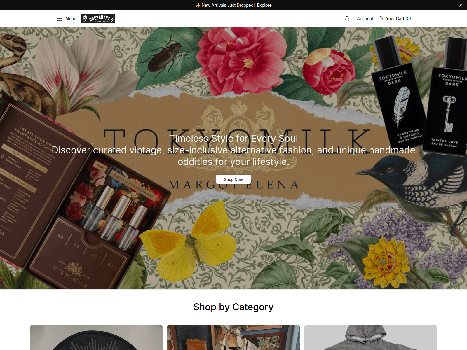 Screenshot of abernathyslabel.shop