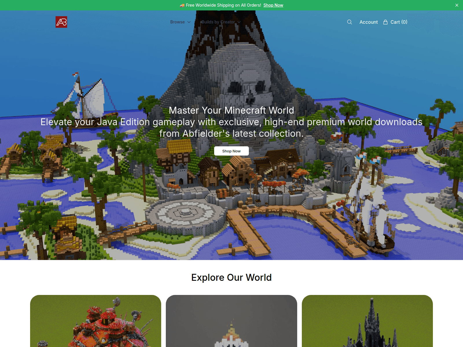 Screenshot of abfieldercollection.shop